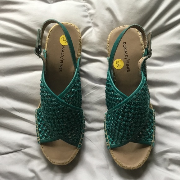 COPY - New Donald Pliner Lotti wedge raffia sandals 8.5 - Picture 8 of 10